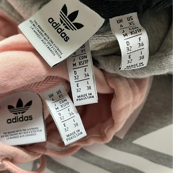 Adidas Trefoil Hoodie pink black and gray bundle sweatshirts XS - Picture 2 of 11